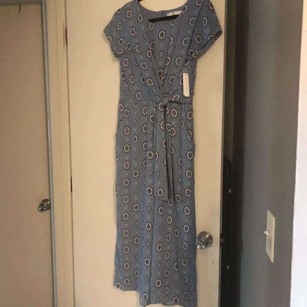 NWT Cloud & Sky Geometric wide leg Jumpsuit M. DC